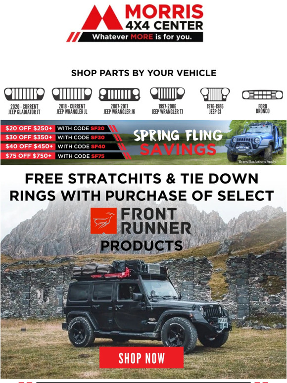 Morris 4x4 Center FREE Gift with Purchase of Select Front Runner