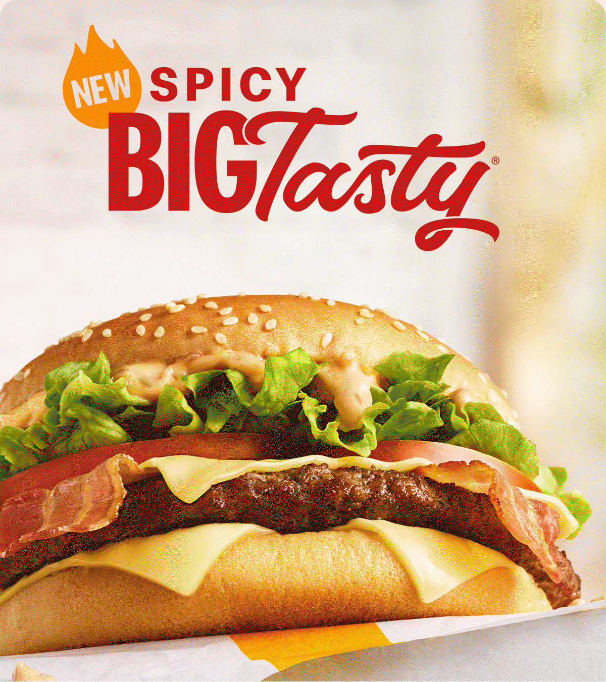 New Spicy Big Tasty. Big Tasty with Bacon