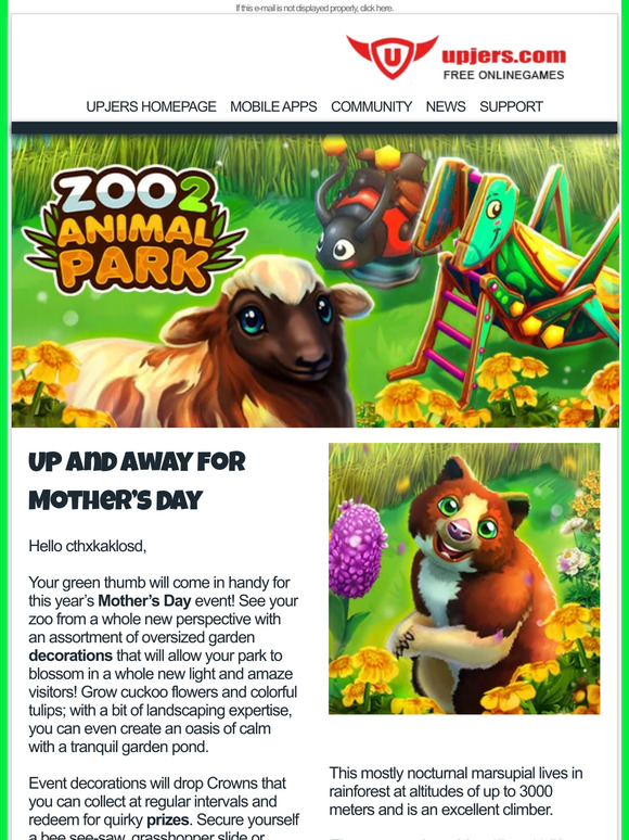 Free Animal Games at upjers.com