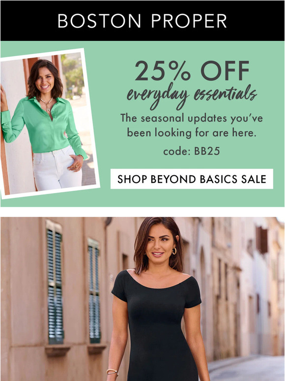 Boston Proper: Save 25% On Beyond Basics | Milled