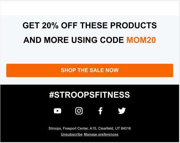 Don't Forget Stroops Mother's Day Sale! Get 20% OFF Sitewide