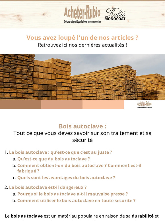 Bois autoclave : tout ce que vous devez savoir sur son traitement et sa sécurité
