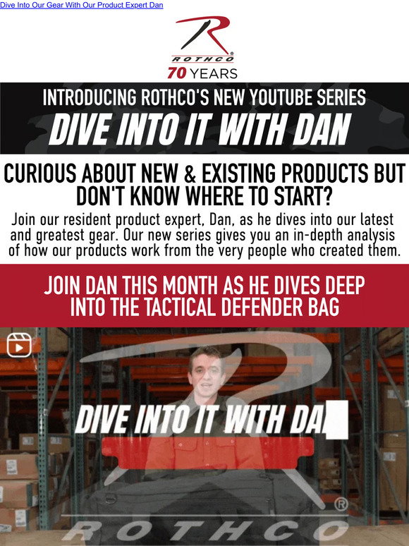 Dive Into It With Dan: Rothco Tactical Defender Duffle Bag