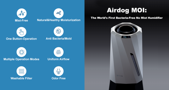 Airdog MOI Mold-Free Evaporative Humidifier – Airdog USA