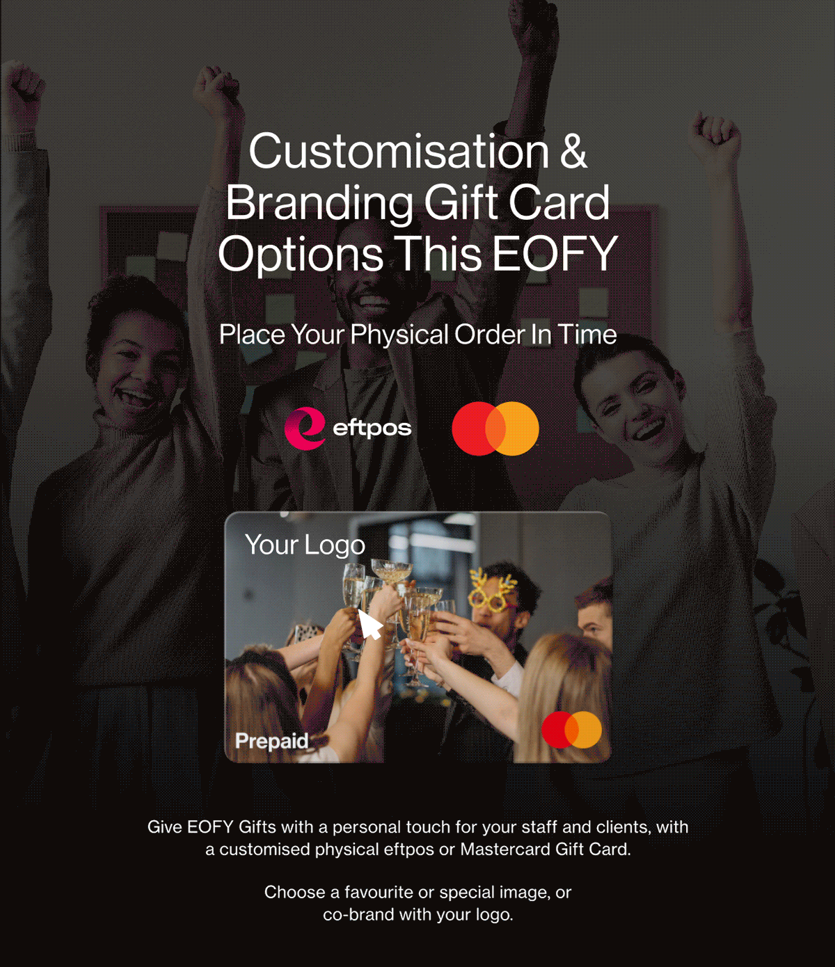 TCN Create Custom Physical Mastercard & eftpos Cards! Milled