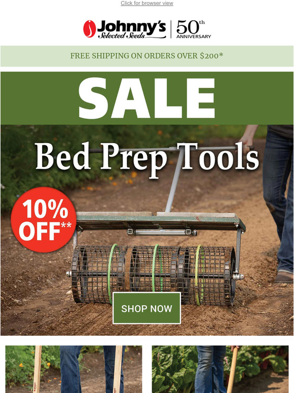 SALE: 10% Off Bed Prep Tools!