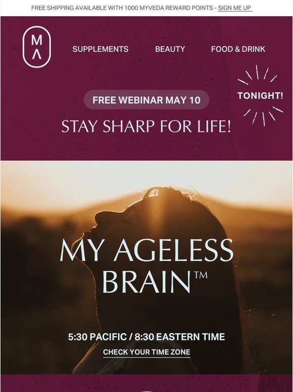 Tonight! Age-Proof Your Brain Webinar