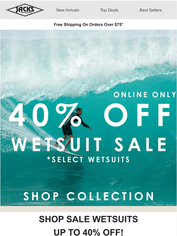 Jack's Surfboards 40 Off Wetsuits Starts NOW! Milled
