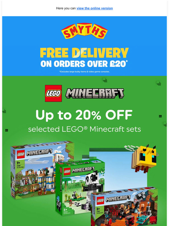 Smyths Toys Build with LEGO Minecraft Sets! Milled
