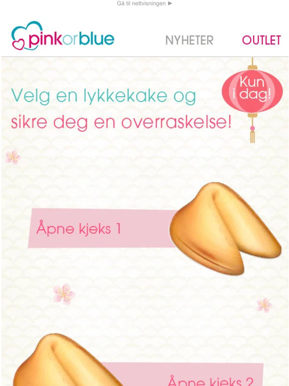 Velg en lykkekake og sikre deg en overraskelse!