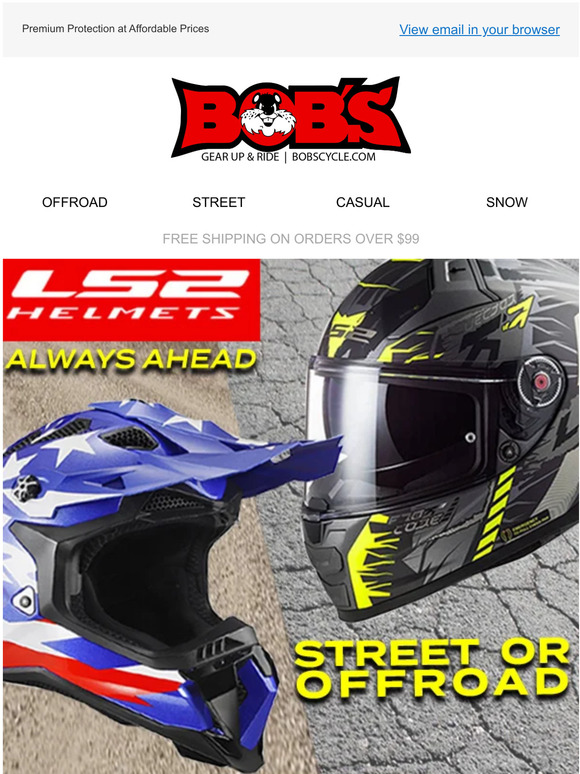 Street or Dirt 👊LS2 Helmets Always Ahead!