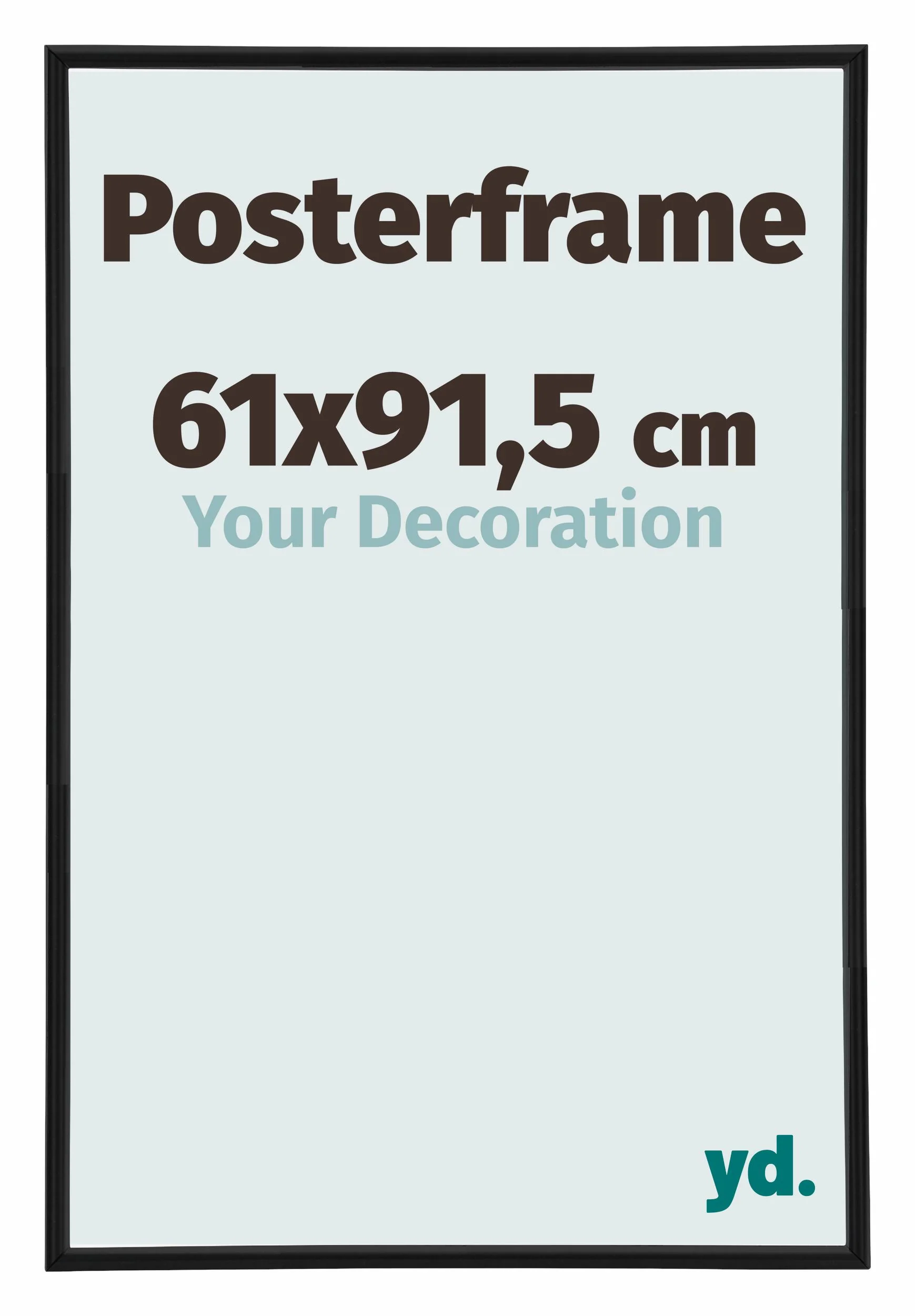 Image of Posterlijst 61x91,5cm Zwart Mat Kunststof Paris