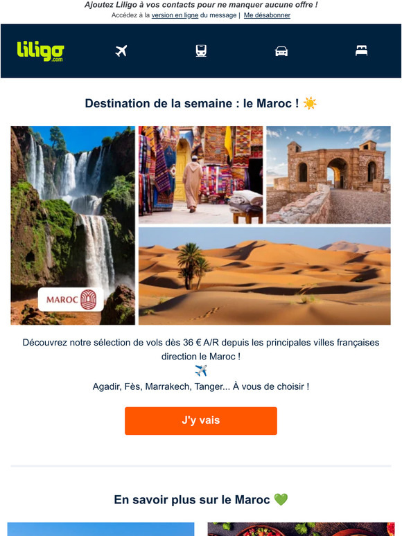 Le Maroc dès 36 € A/R ! ☀️