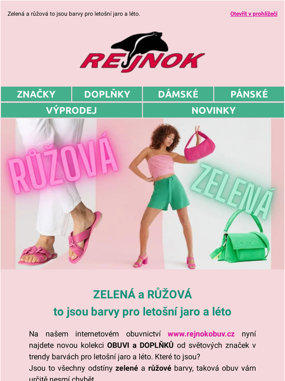 Obujte se do zelené či růžové obuvi 💚🌺