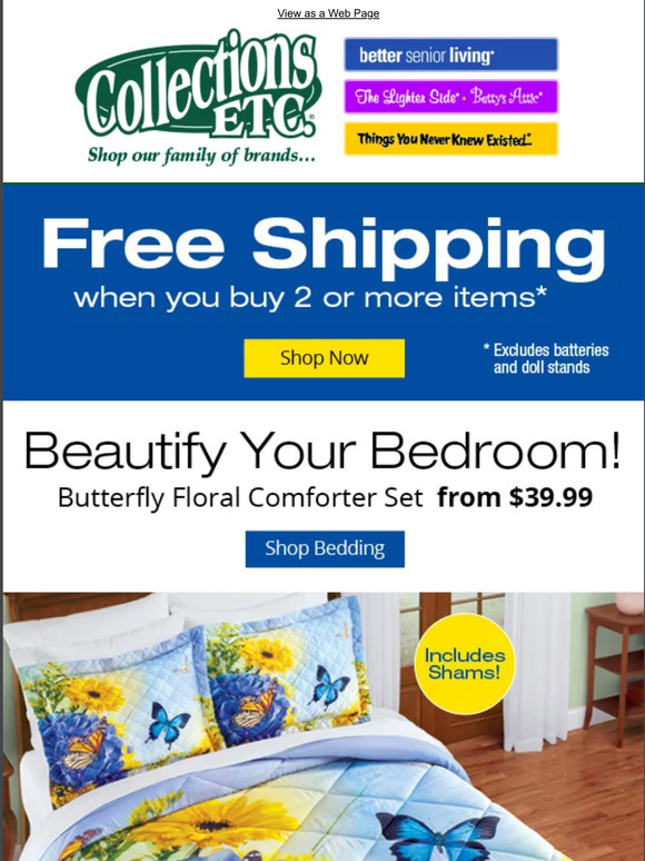 Collections Etc. FREE SHIPPING on your Bedroom Makeover Milled