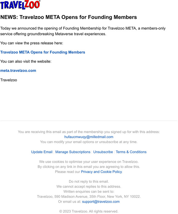 Travelzoo NEWS Travelzoo META Opens for Founding Members Milled