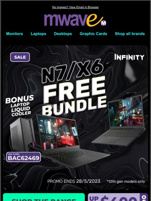 ♾ Up to $400 OFF Infinity Gaming Laptops +BONUS Gift