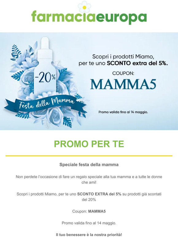 Speciale festa della mamma: un omaggio per te!