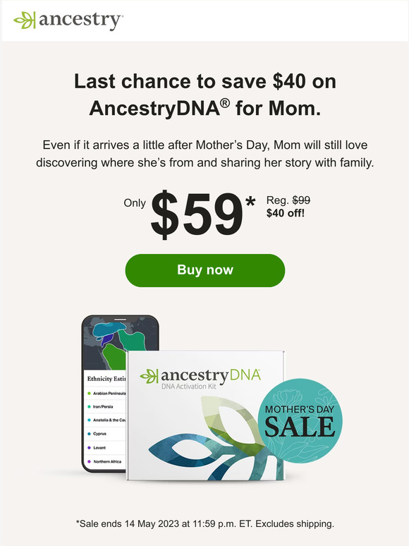 Final chance to save on AncestryDNA