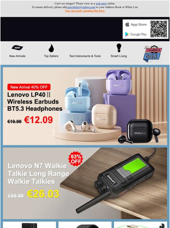 New Arrival Limited Time Offer : Lenovo LP40Ⅱ Earbuds, Lenovo N7 Walkie Talkie and more▶️▶️