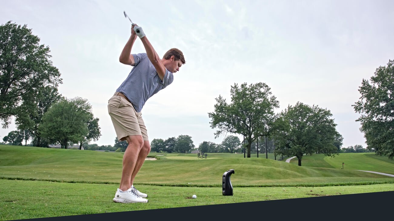 Golfer at a course using a Launch Pro