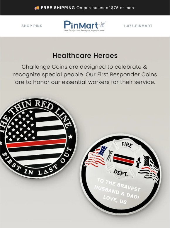First Responders First to Fight Lapel Pin | Multi Color | First Responder Pins by PinMart