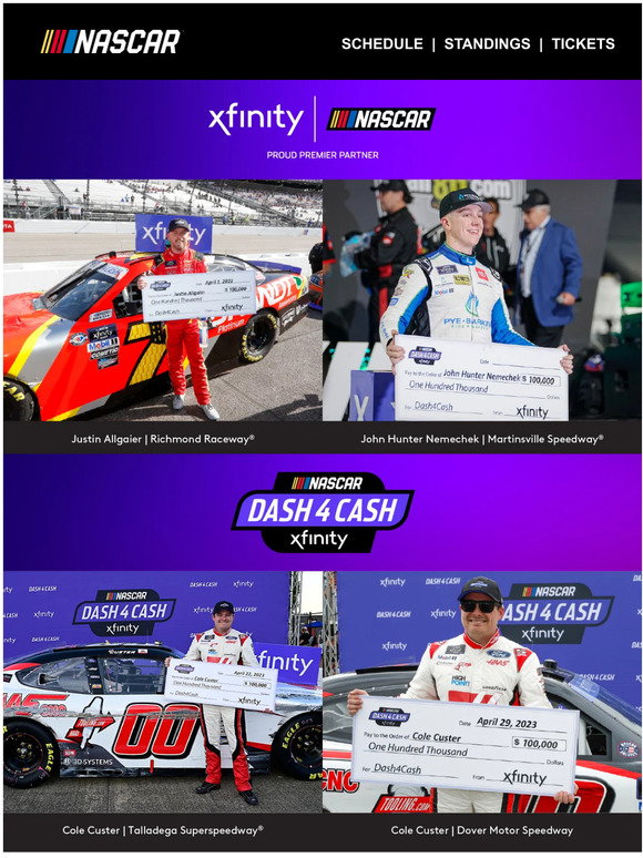 NASCAR Xfinity’s 2023 Dash 4 Cash Crosses the Finish Line Milled