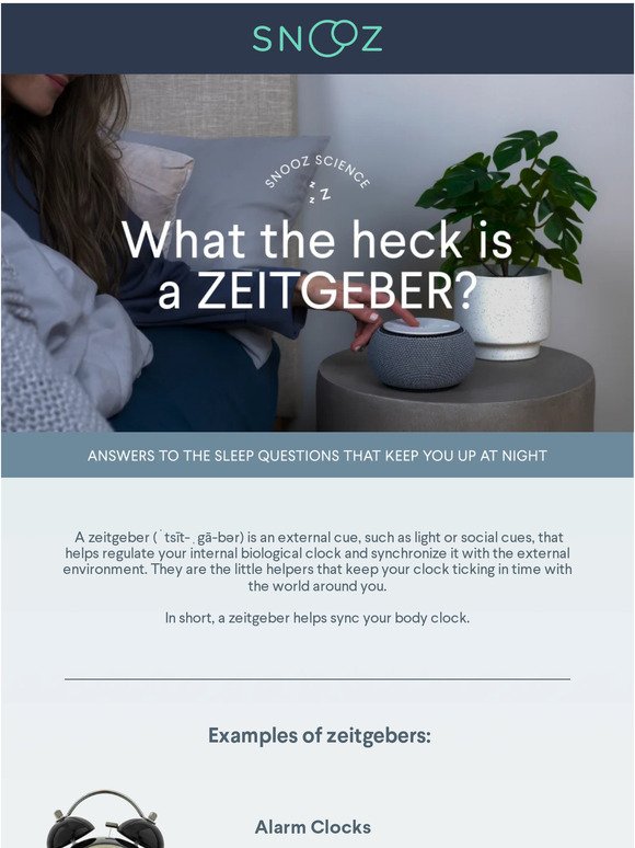 So what's a Zeitgeber anyway?