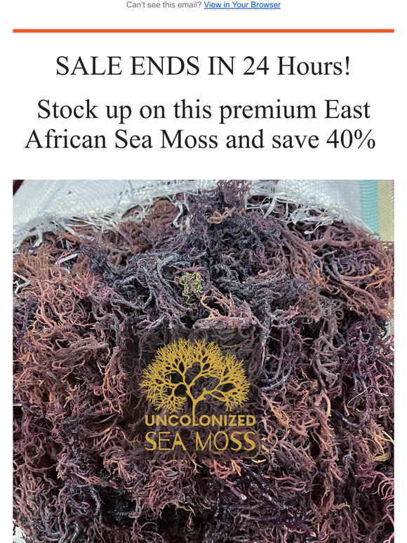 Flash Sale: Get 40% OFF East African Sea Moss 🤌🏾