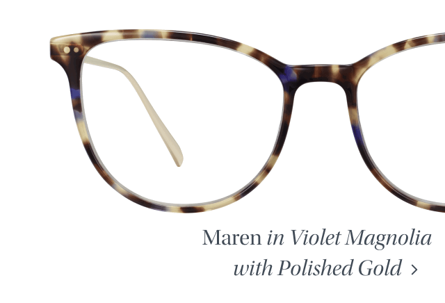 Maren in Violet Magnolia with Polished Gold