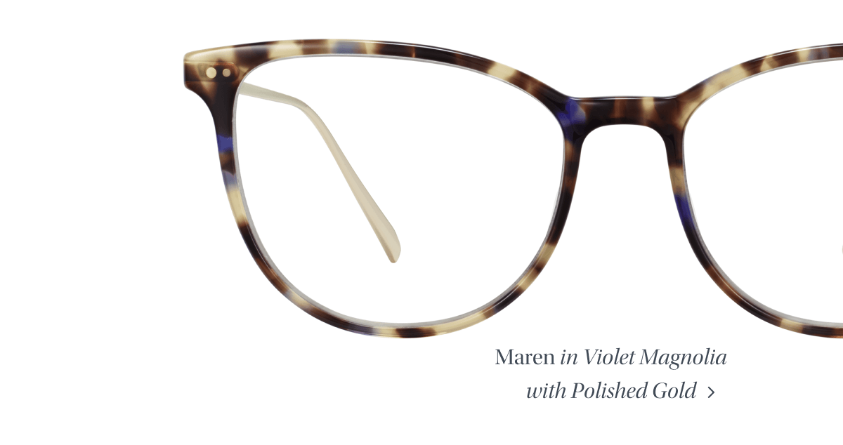 Maren in Violet Magnolia with Polished Gold