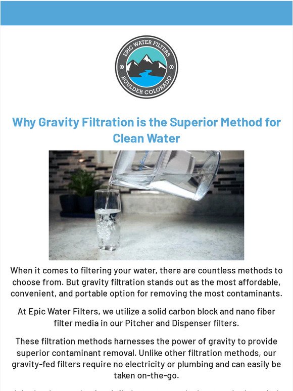 💦Harness the Power of Gravity for Clean Water