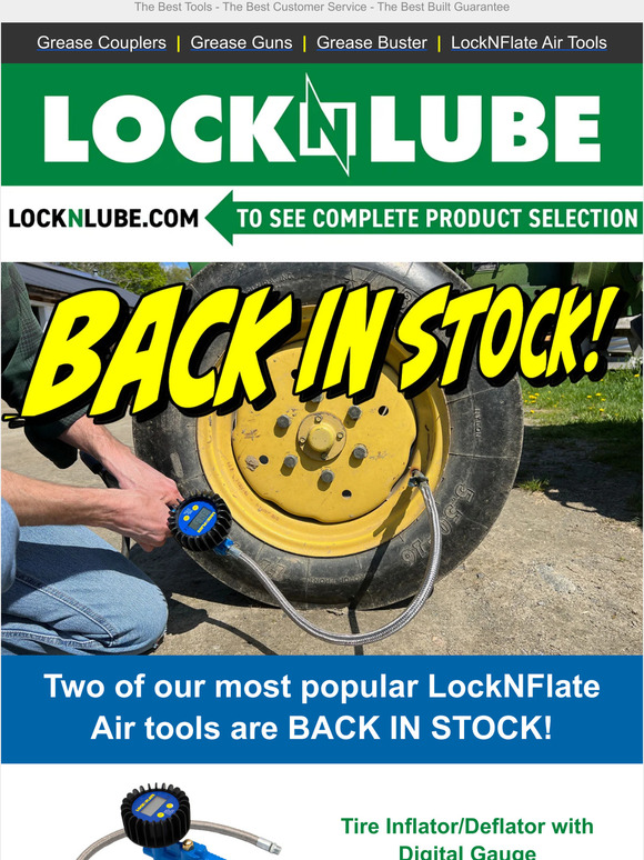 Tire Inflator/Deflator with Digital Gauge – LockNLube