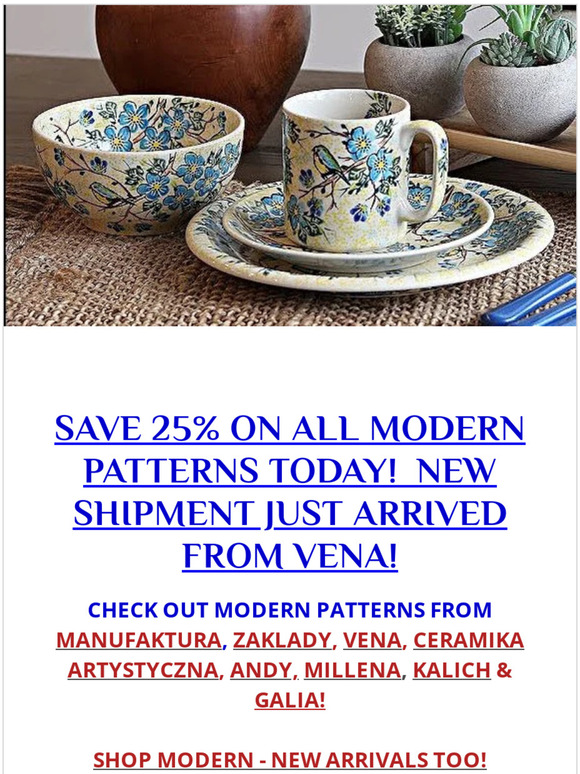 SAVE 25% ON ALL MODERN PATTERNS TODAY - A TREAT FOR YOU TODAY!