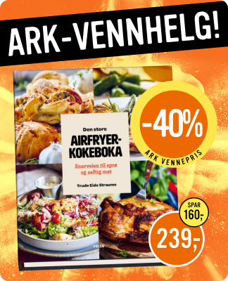 -40% på Den store airfryerkokeboka av Trude Eide Straume