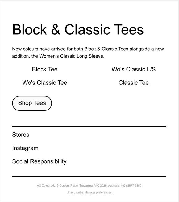The Block & Classic Tees 👕