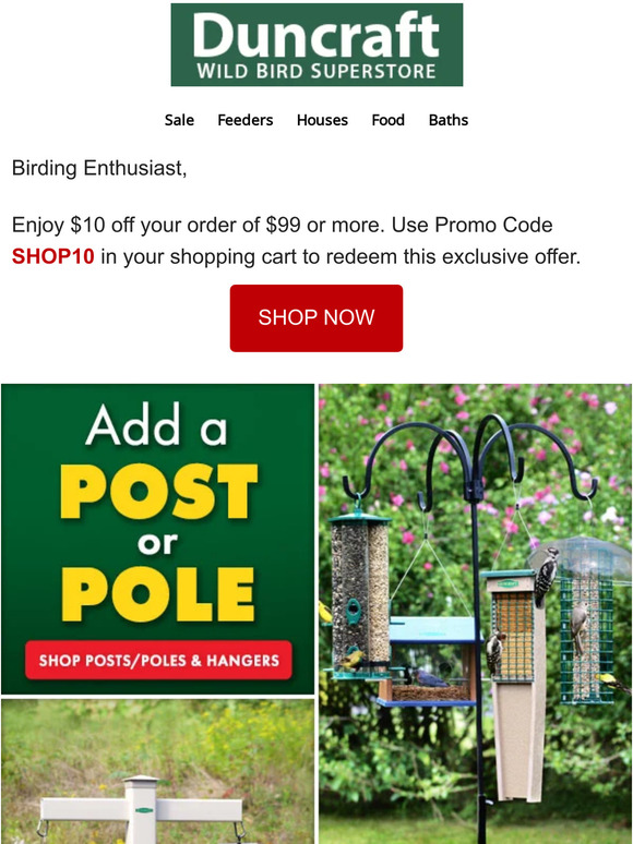 Duncraft Wild Bird Superstore 🐦Quickly Add More Spots to Hang Feeders