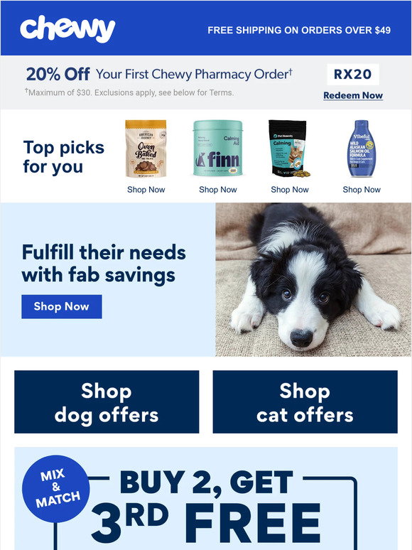 Chewy Email Newsletters Shop Sales, Discounts, and Coupon Codes