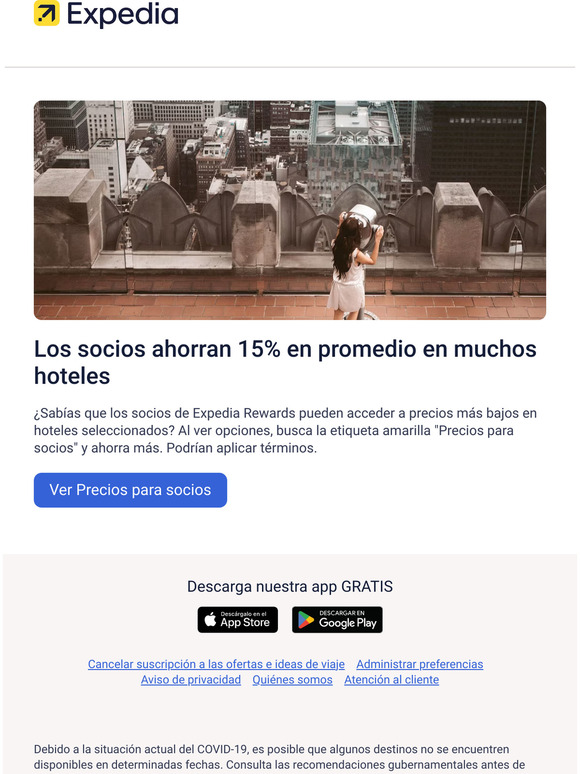 Obtén ahorros al instante como socio de Expedia Rewards