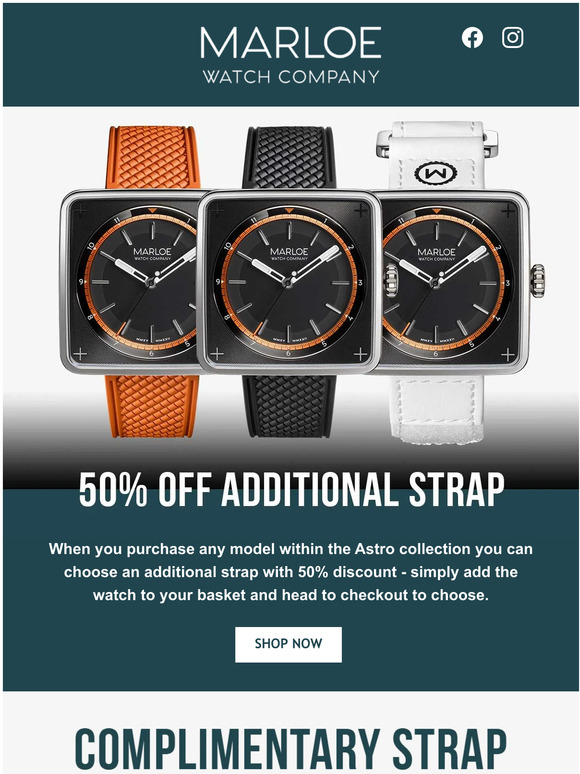 50% Off Additional Strap