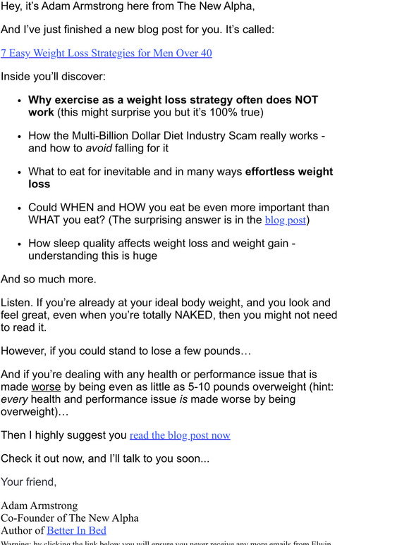 The New Alpha: New Blog: 7 Easy Weight Loss Strategies for Men Over 40 ...