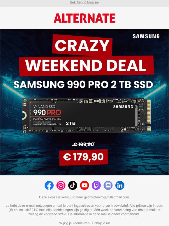 Samsung SSD Crazy Weekend Deal!