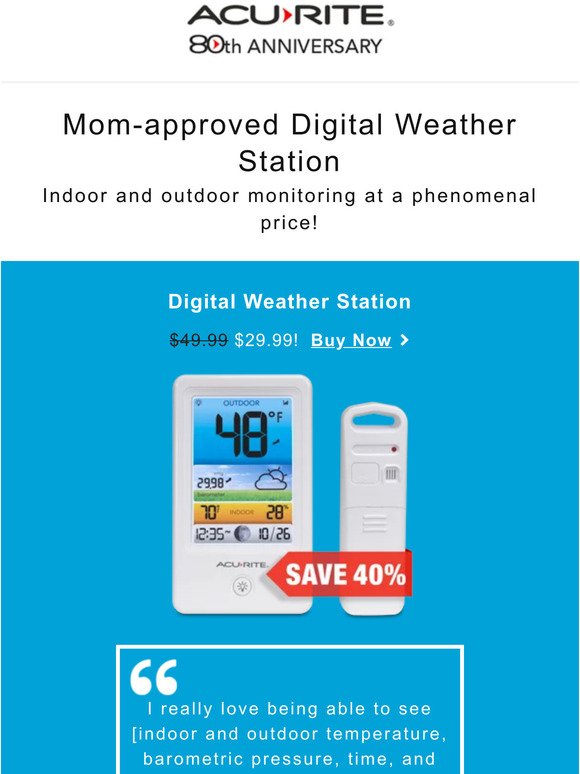 Mom-approved Digital Weather Station