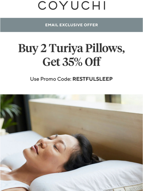 Limited Time: Buy 2 Turiya Pillows, Get 35% Off