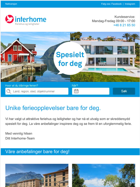 Spesielt for deg: Våre ferietips