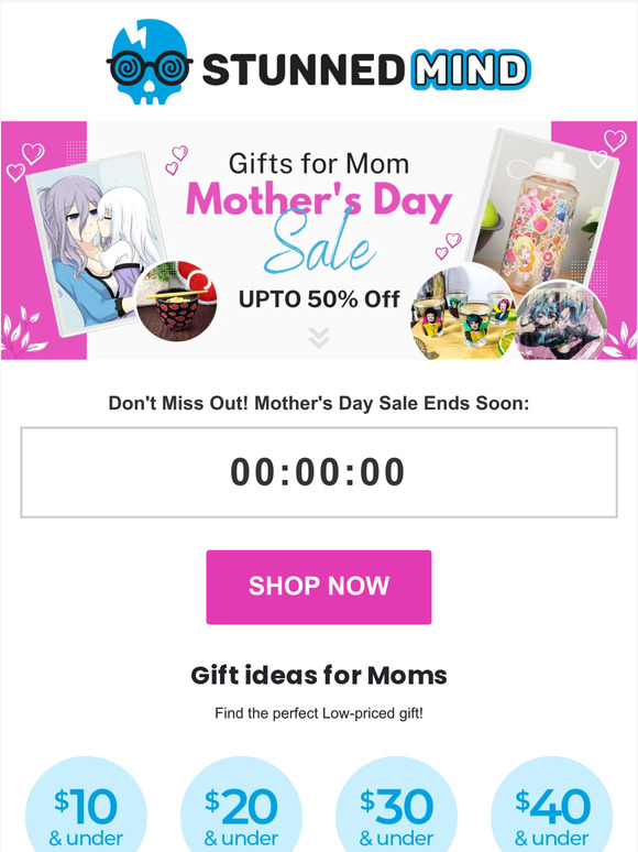 Time's Running Out! Get Your Mom the Best Mother's Day Gift at 50% Off from Our Anime Collection!