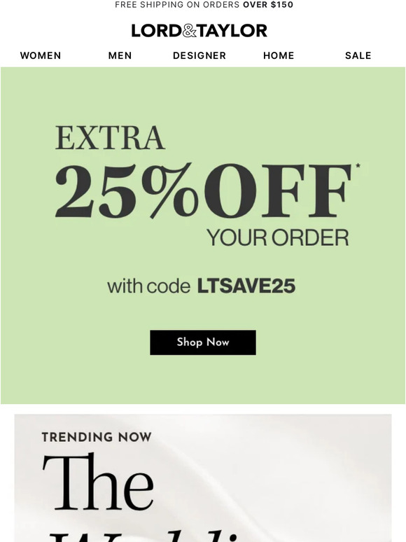 For you: an EXTRA 25% off your order!