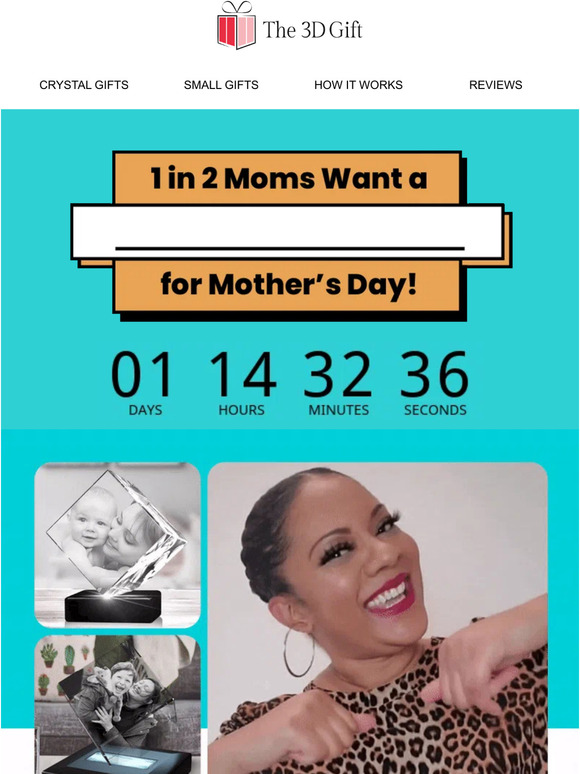 1 in 2 moms want ____ for Mother’s Day