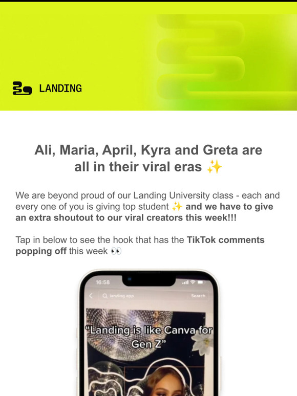 Landing Creators are going viral on TikTok!