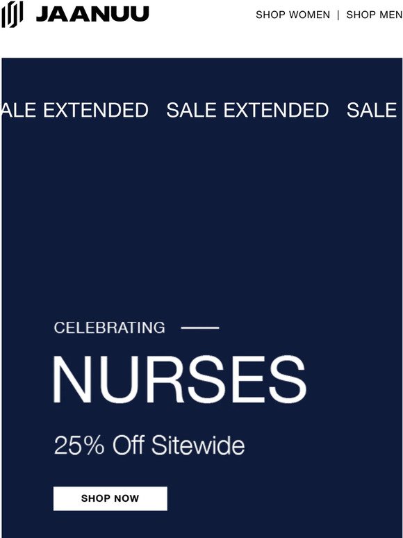 Extended: 25% off for Nurses Week